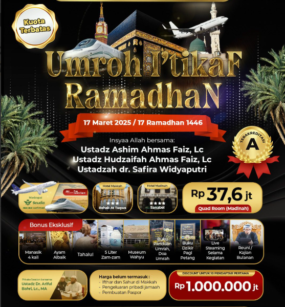 Keutamaan Umroh Ramadhan | Paket Umroh Ramadan 2025 | Harga Biaya Umroh Ramadhan Terbaru | Umroh Hemat Sesuai Sunnah | Paket Umroh di Bulan Ramadhan | Umrah Full Ramadhan Profesional Berizin Resmi Kemenag | Biaya Umroh Ramadhan 2025 Termurah