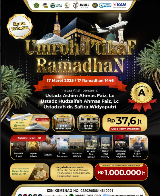 Keutamaan Umroh Ramadhan | Paket Umroh Ramadan 2025 | Harga Biaya Umroh Ramadhan Terbaru | Umroh Hemat Sesuai Sunnah | Paket Umroh di Bulan Ramadhan | Umrah Full Ramadhan Profesional Berizin Resmi Kemenag | Biaya Umroh Ramadhan 2025 Termurah