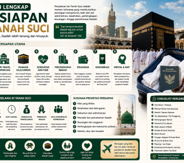 Ketahui syarat daftar umroh terbaru 2026, mulai dari paspor, visa, vaksinasi meningitis, dokumen, pendaftaran travel, kesehatan, hingga tips memilih PPIU resmi